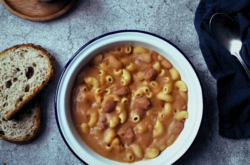 Pasta e fagioli (pasta and beans)